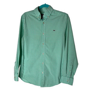 Vineyard Vines Men's Button-up Shirt Size XS in Green and White Check